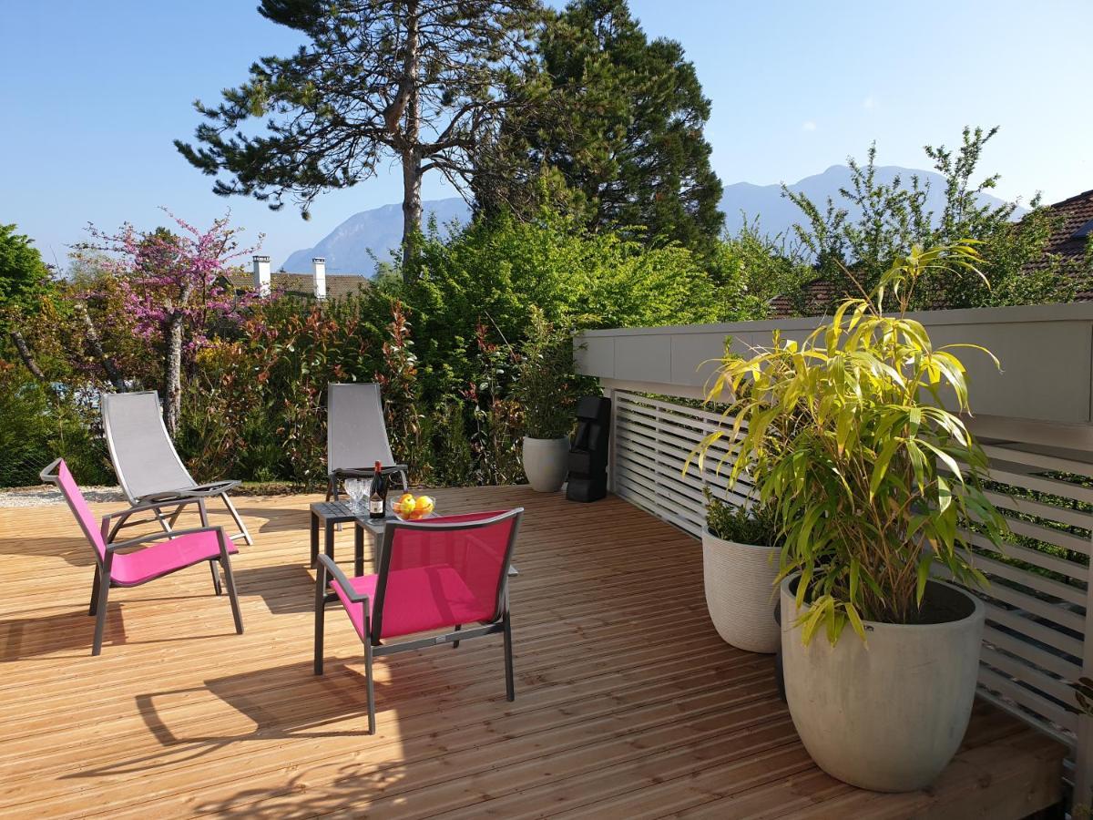 L'Appartement Jardin Avec Vue Montagnes Sévrier Eksteriør bilde