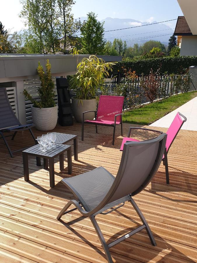 L'Appartement Jardin Avec Vue Montagnes Sévrier Eksteriør bilde
